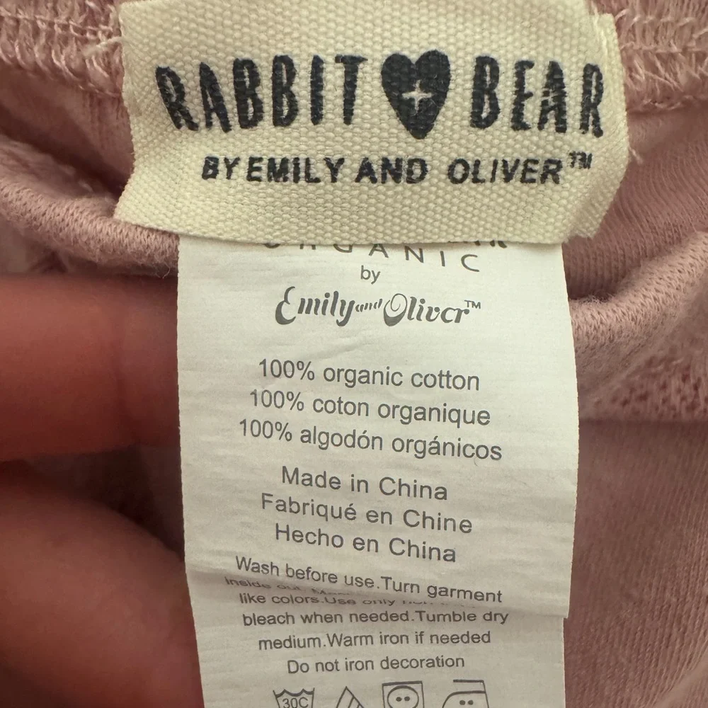 Rabbit + Bear Pink Baby Dress and Leggings Set